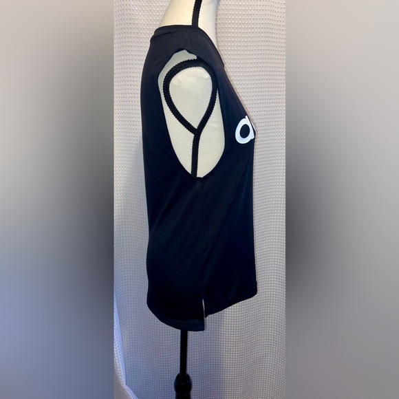 Women’s Adidas Black with white adidas letters muscle tee size XS - Picture 4 of 10